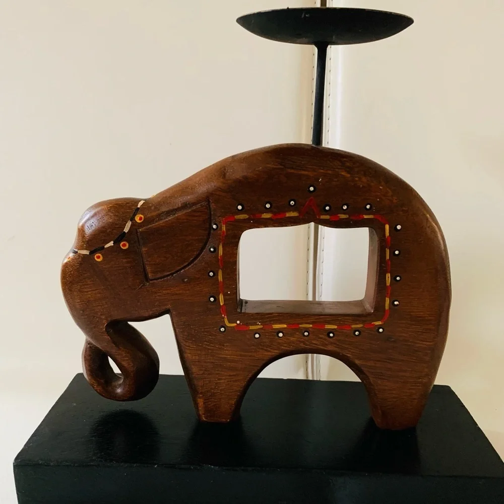 Wooden candle holder